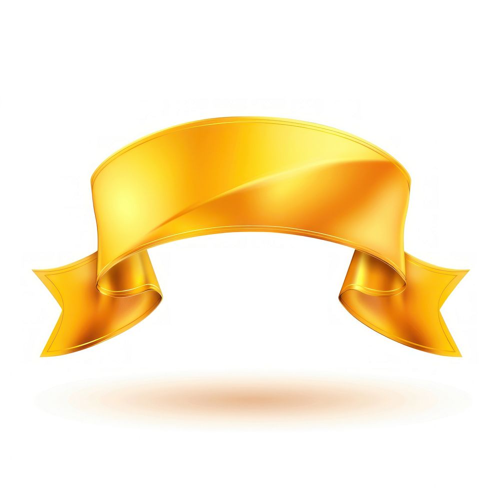 Gradient gold Ribbon award badge icon text clothing apparel.