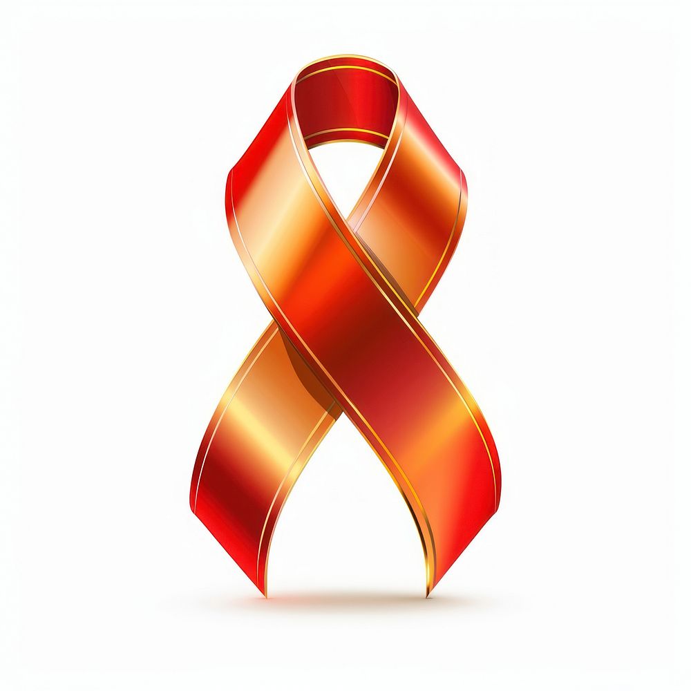 Gradient red gold Ribbon award badge icon text ampersand appliance.