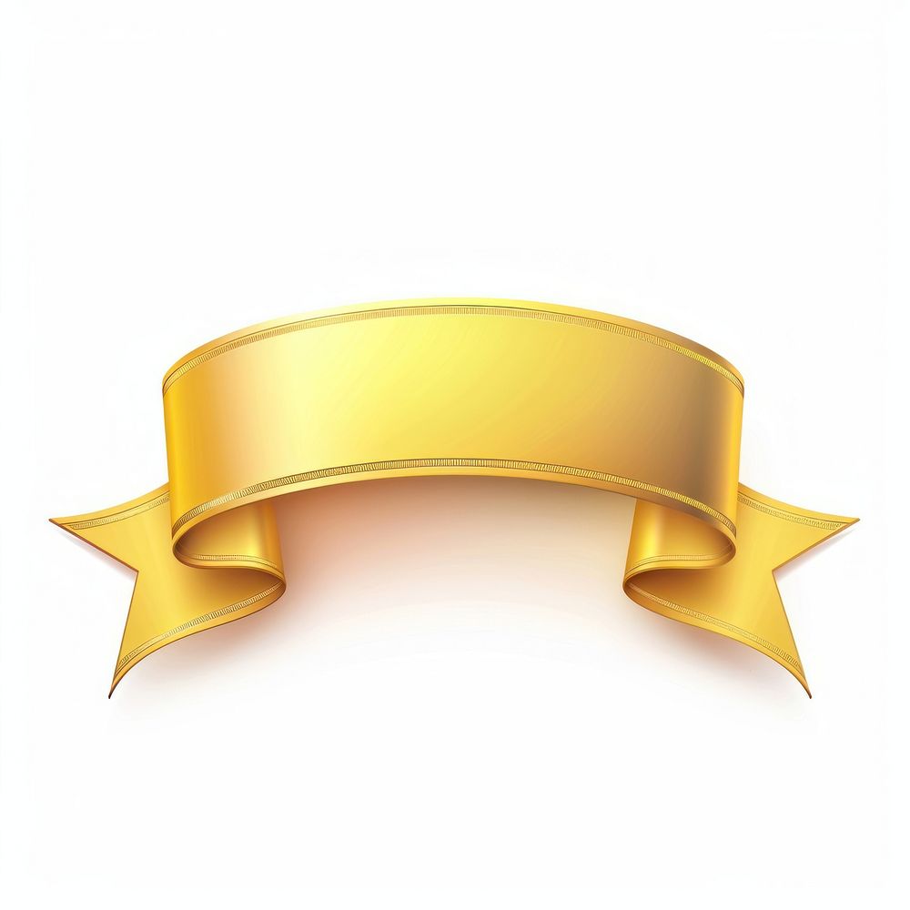 Gradient gold Ribbon award badge icon text chandelier symbol.