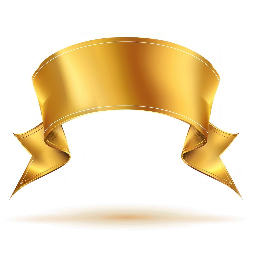 Gradient gold Ribbon award badge icon text clothing apparel.