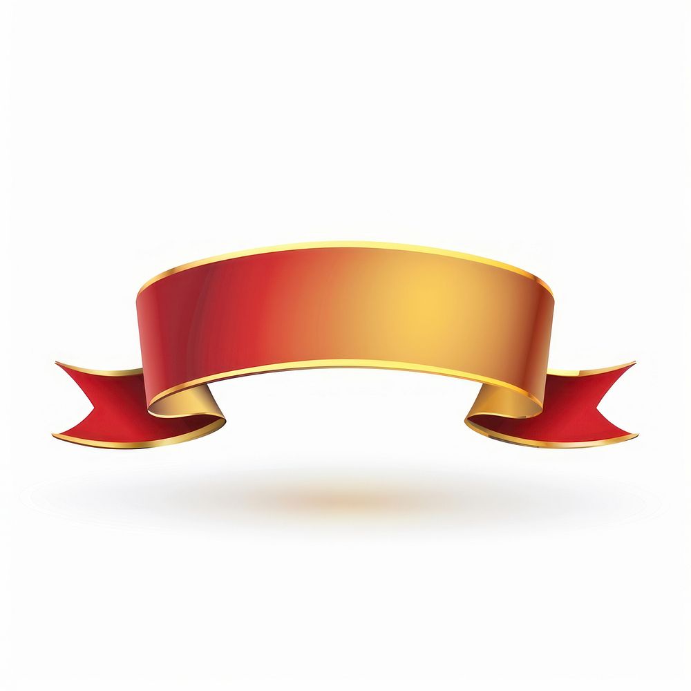 Gradient red gold Ribbon award badge icon text appliance furniture.