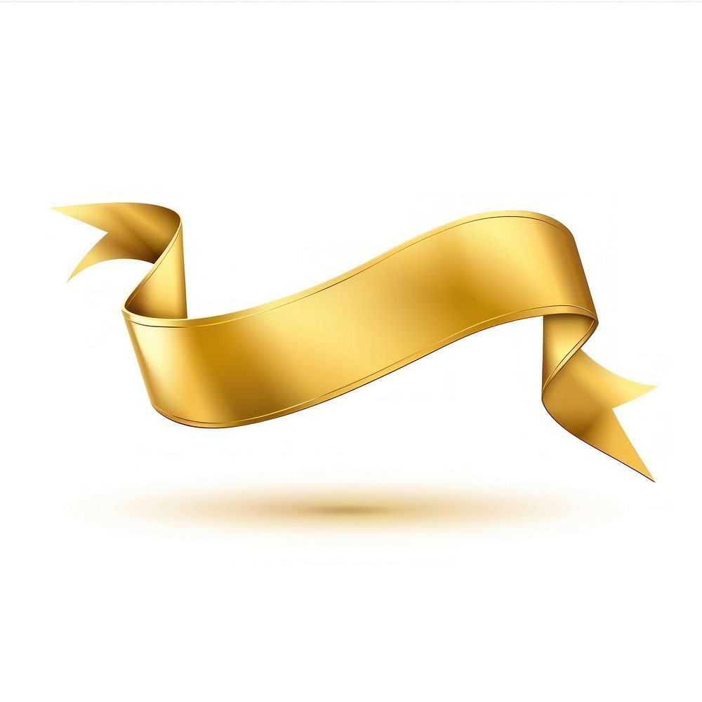 Gradient gold Ribbon award badge icon text jacuzzi paper.