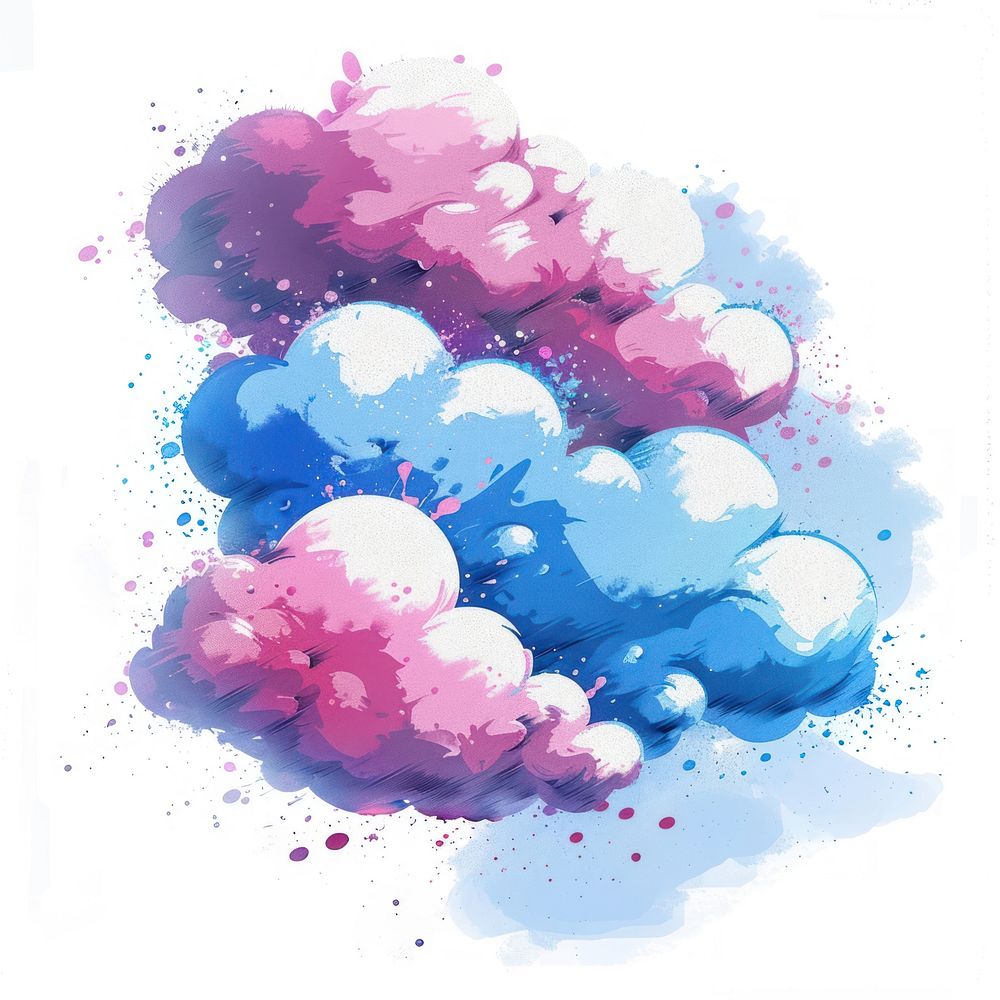 Graffiti clouds art graphics painting. | Free Photo Illustration - rawpixel