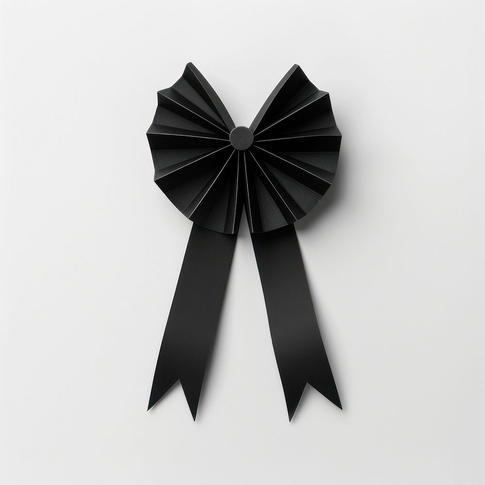 Paper black ribbon award badge icon art accessories accessory.