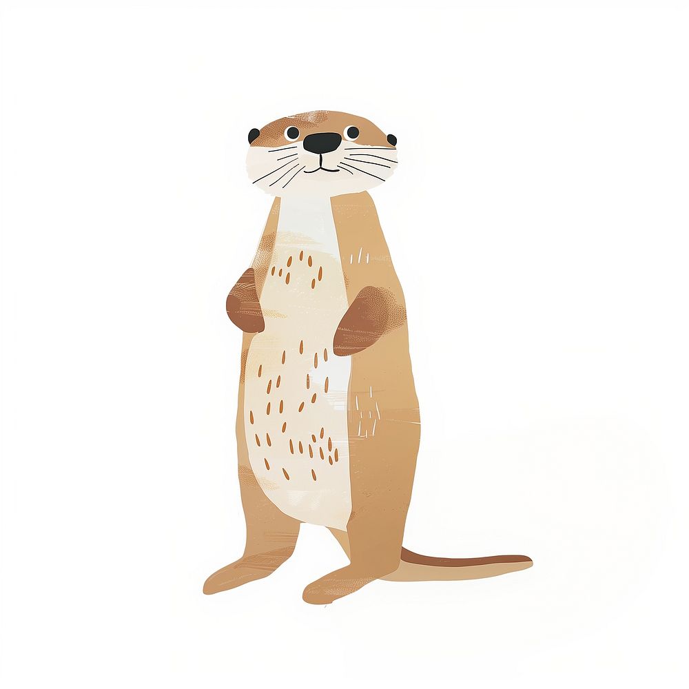 Cute otter animal illustration