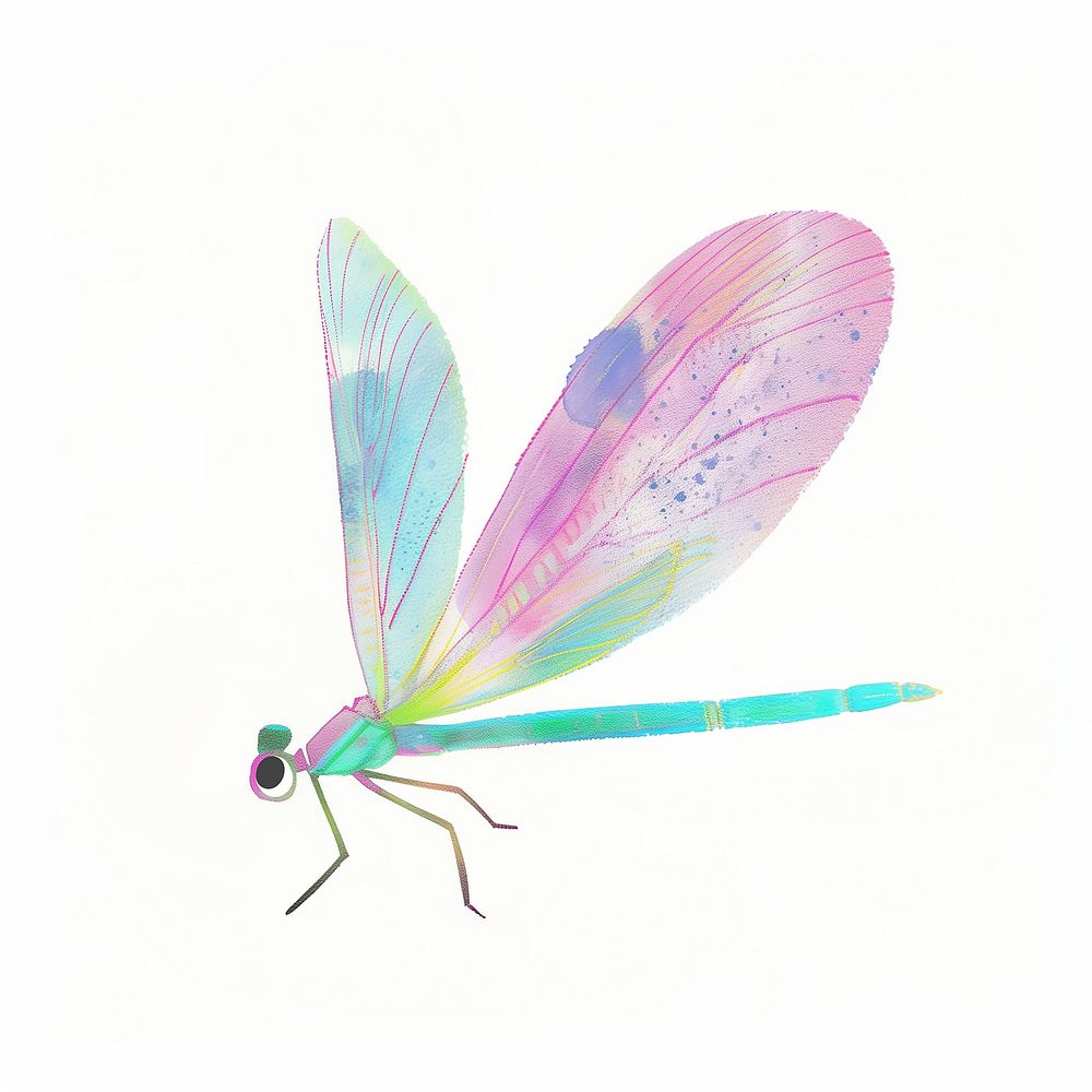 Cute dragonfly animal illustration