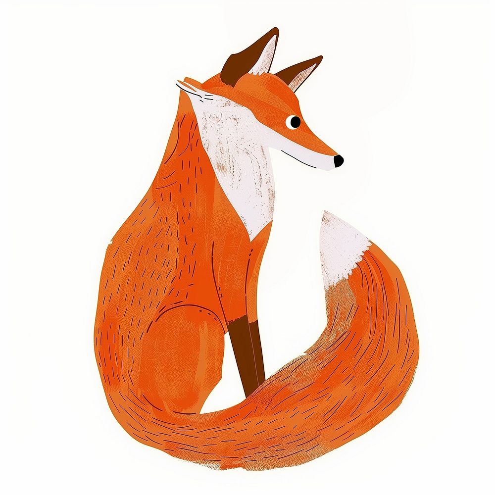 Cute fox animal illustration