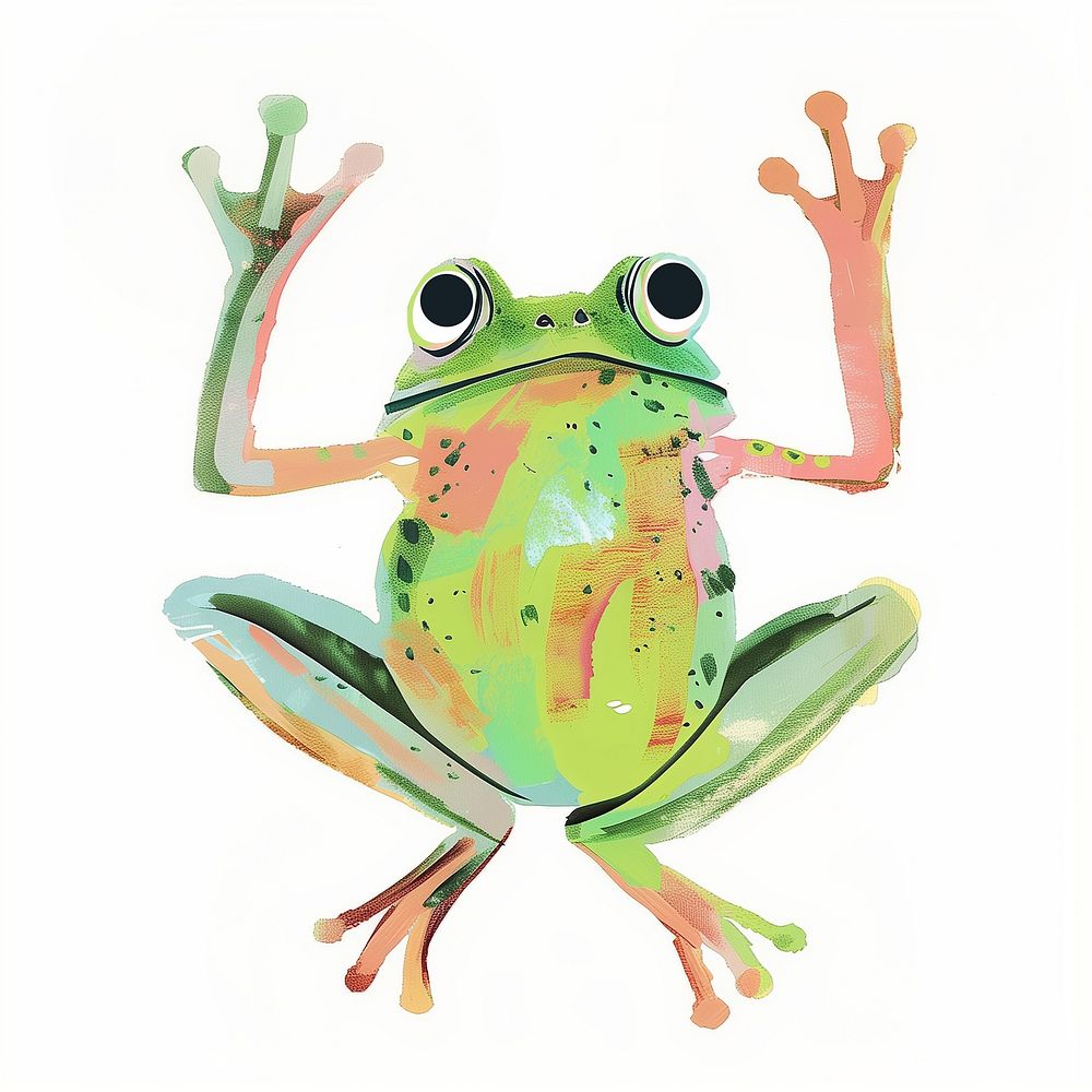 Cute frog animal illustration