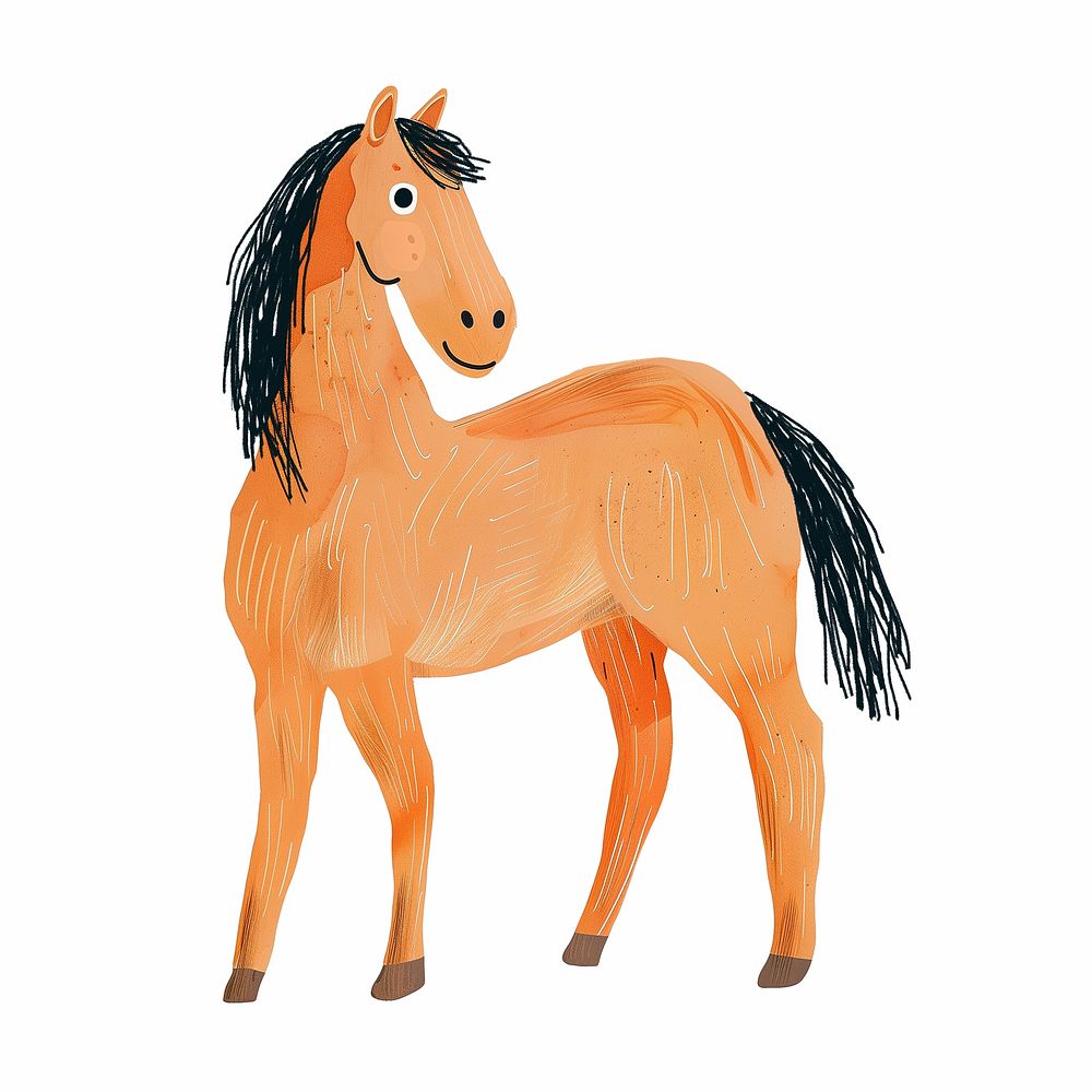 Cute horse animal illustration