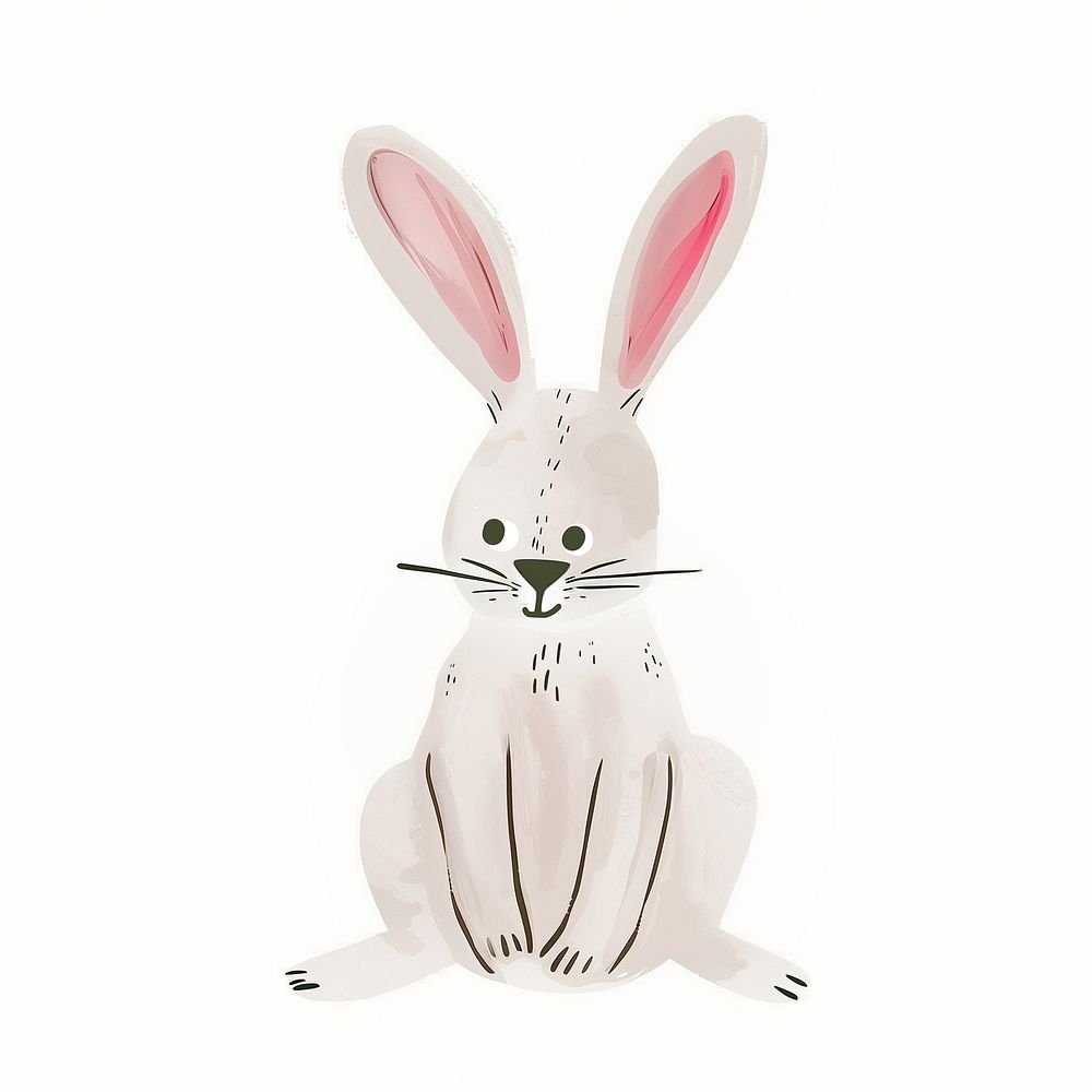 Cute rabbit animal illustration
