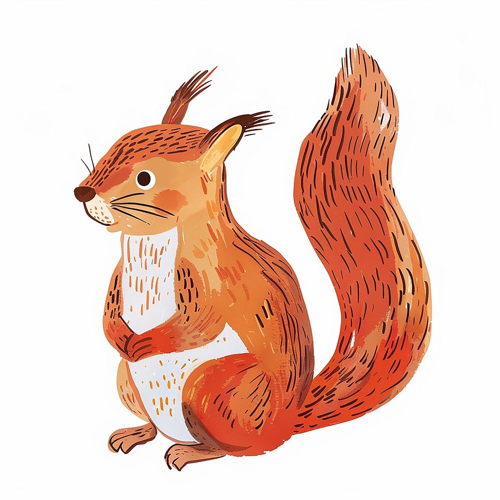 Cute squirrel animal illustration