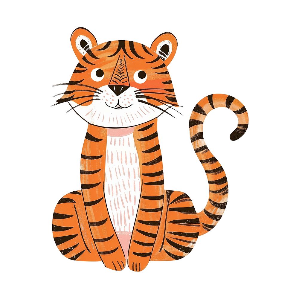 Cute tiger animal illustration