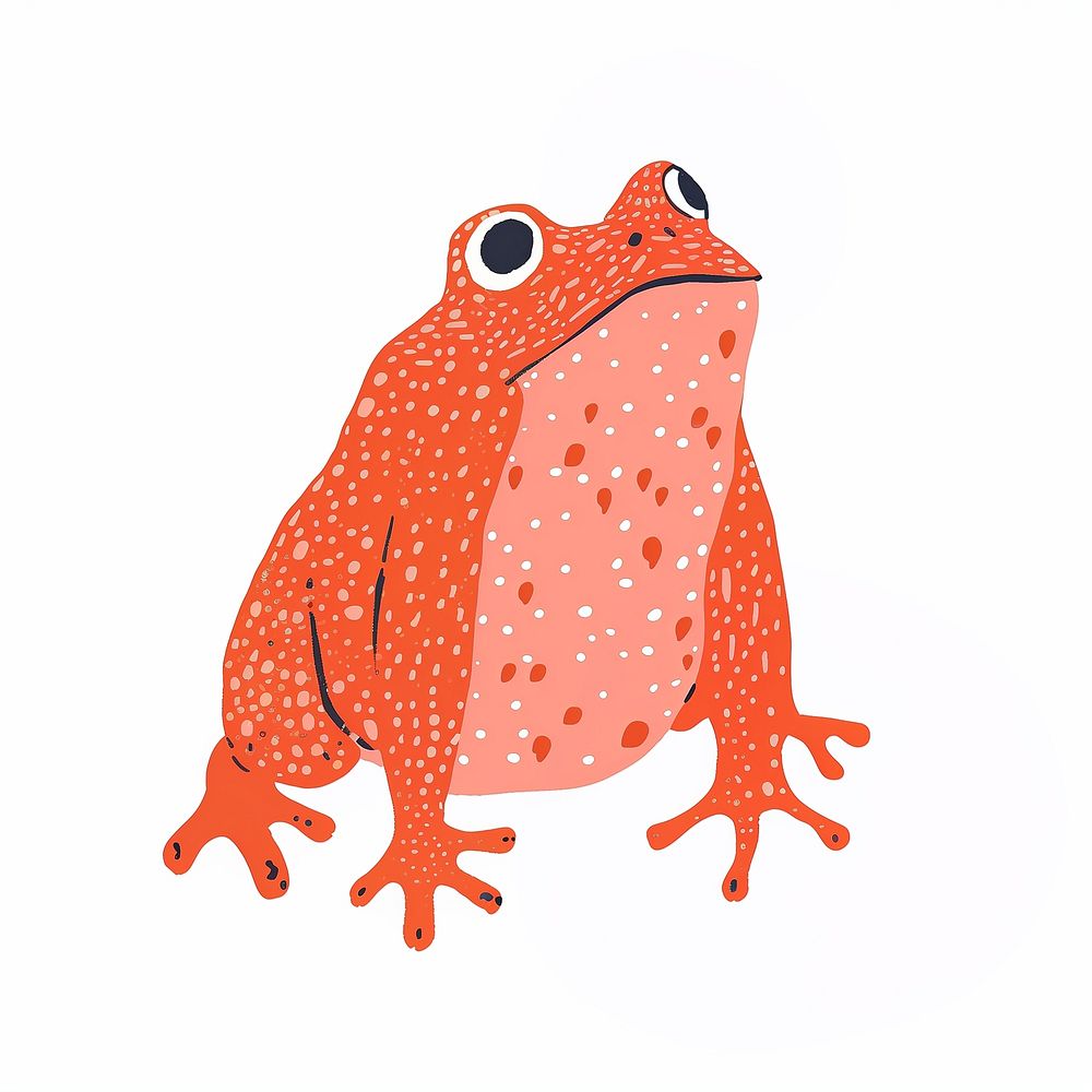 Cute toad animal illustration