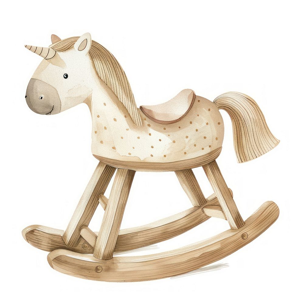 Individual wooden rocking horse furniture chair bed.