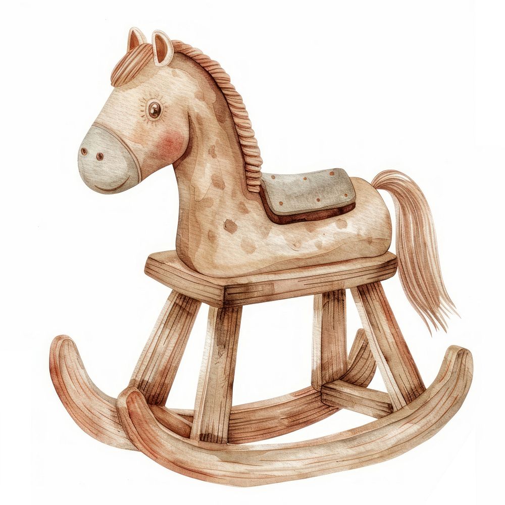 Individual wooden rocking horse furniture animal mammal.