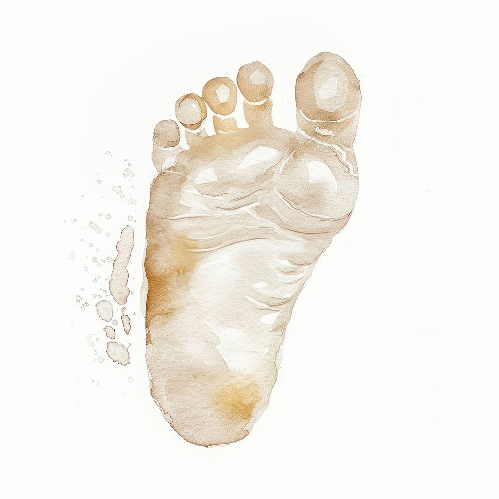 Individual baby footprint person human.