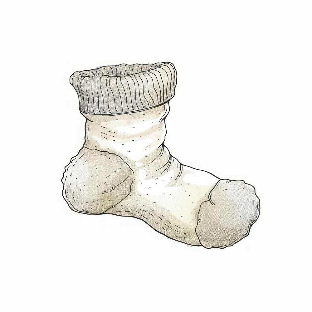 Individual baby sock illustrated christmas clothing.