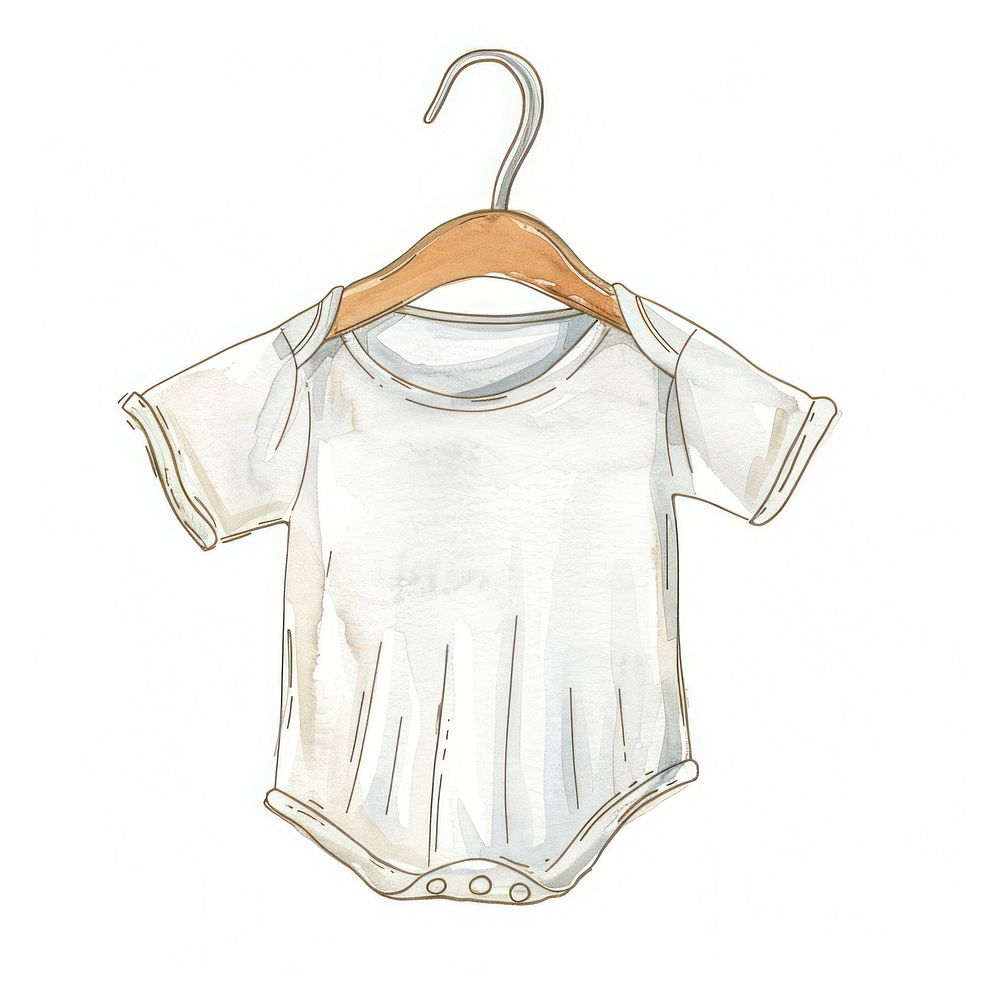 Individual baby t-shirt hanger clothing apparel.