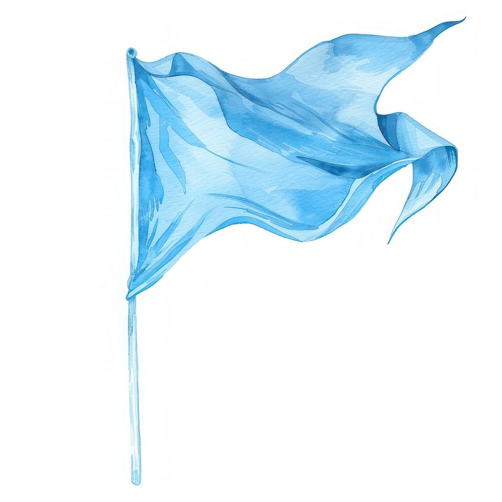 Individual blue flag animal shark fish.