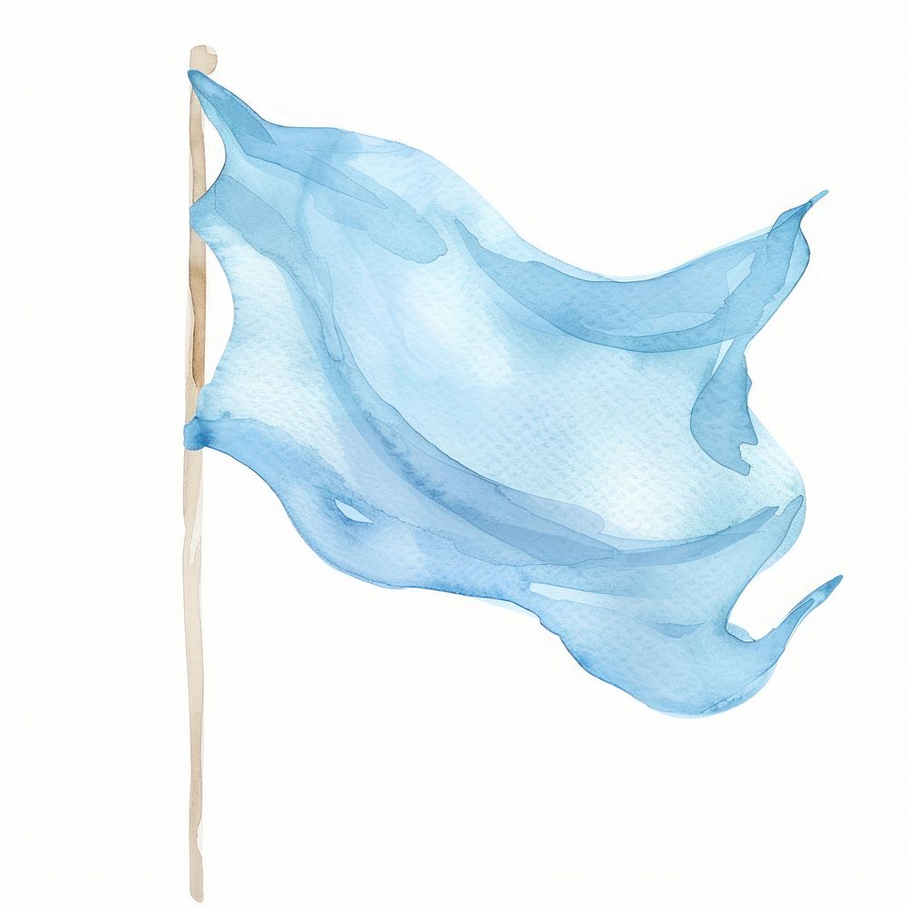 Individual blue flag plastic.