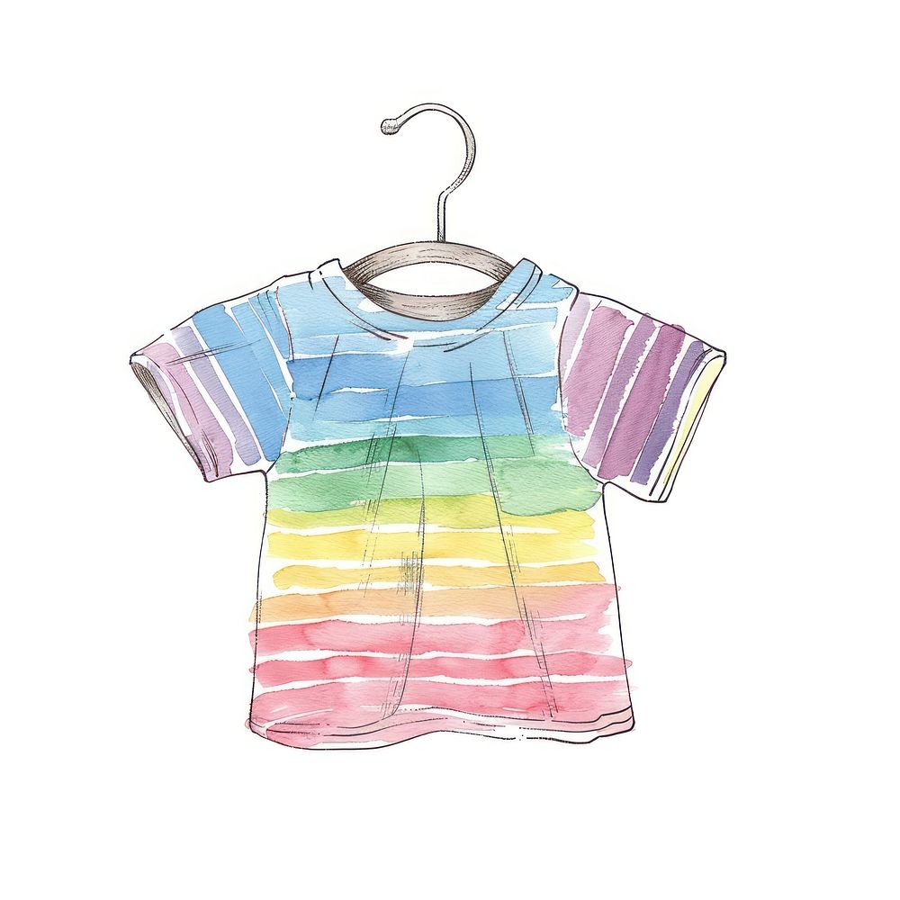 Individual colorful t-shirt hanger electronics clothing.