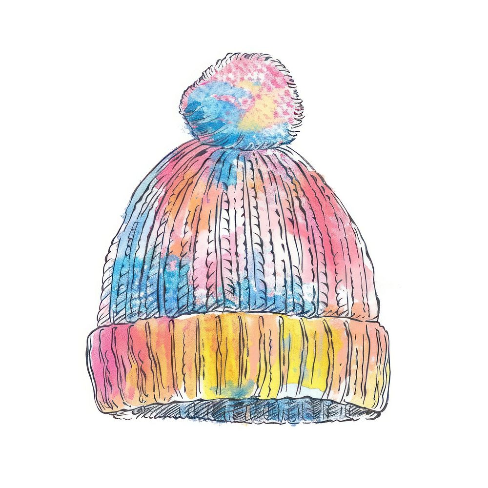 Individual colorful baby wool hat clothing outdoors apparel.