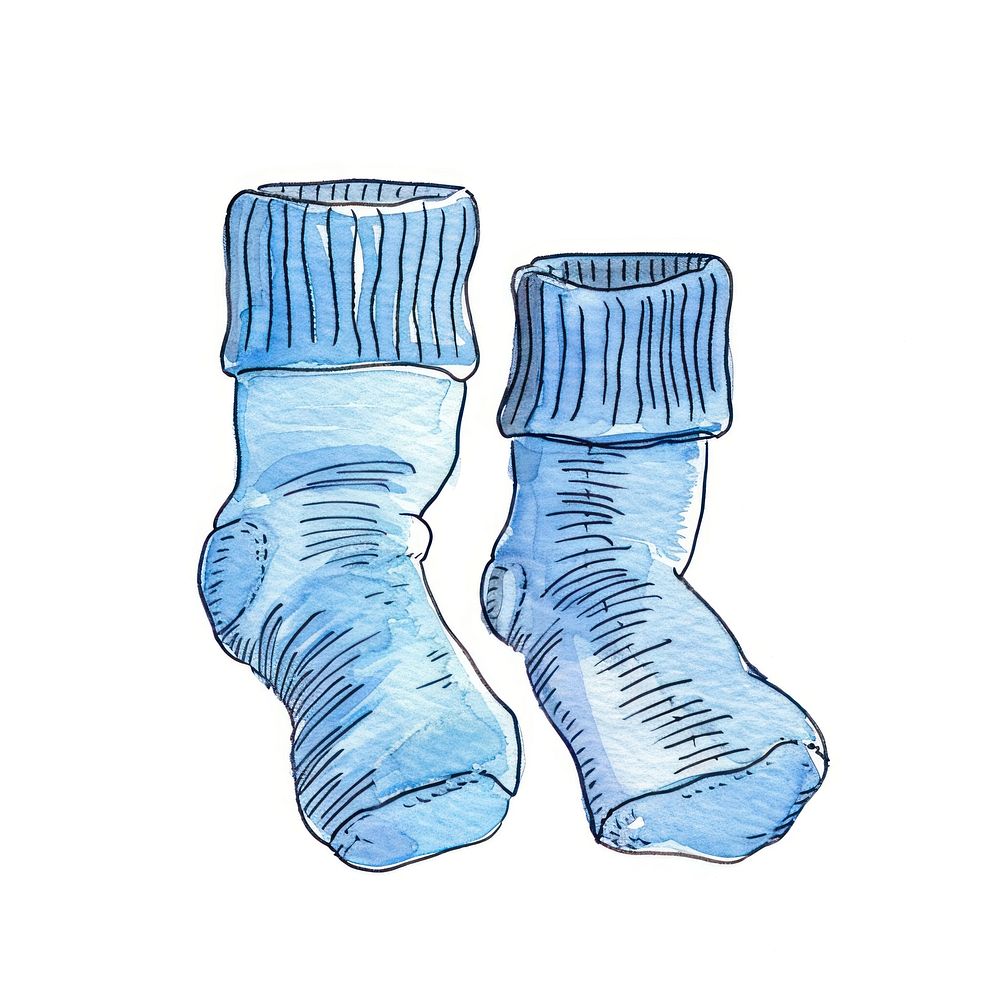 Individual newborn bule sock clothing apparel hosiery.