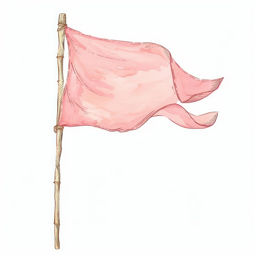 Individual pink flag art.
