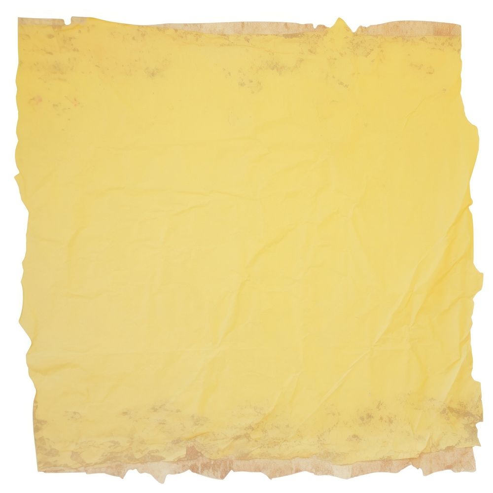 Yellow ripped paper diaper.