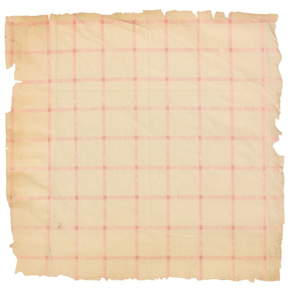 Checkered ripped paper text diaper linen.