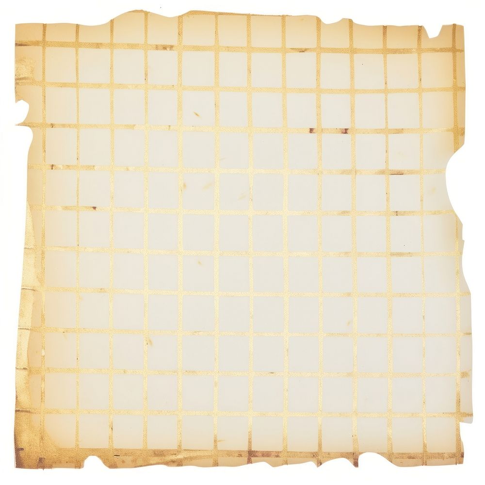 Grid paper ripped paper text document.