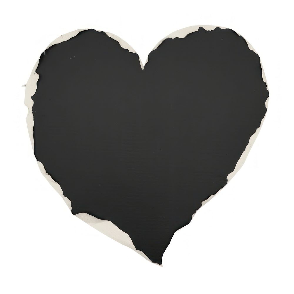 Heart shape ripped paper diaper.