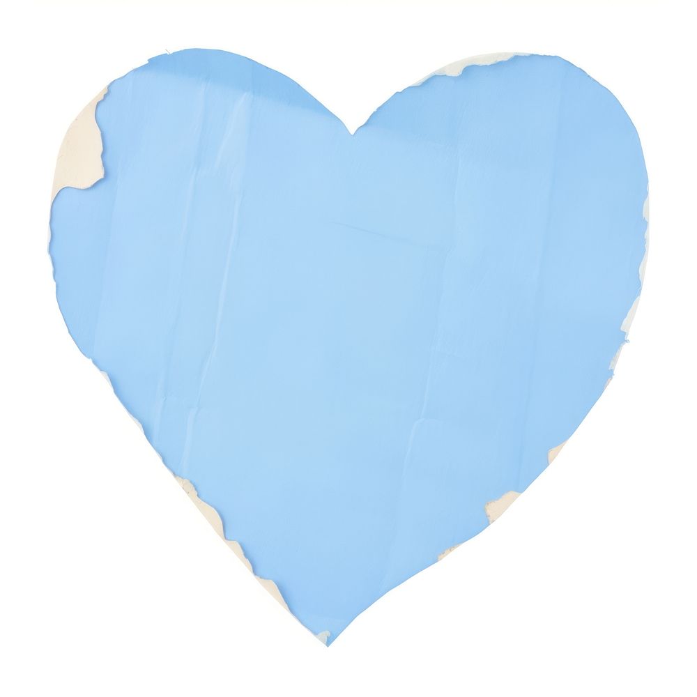 Heart shape ripped paper diaper.