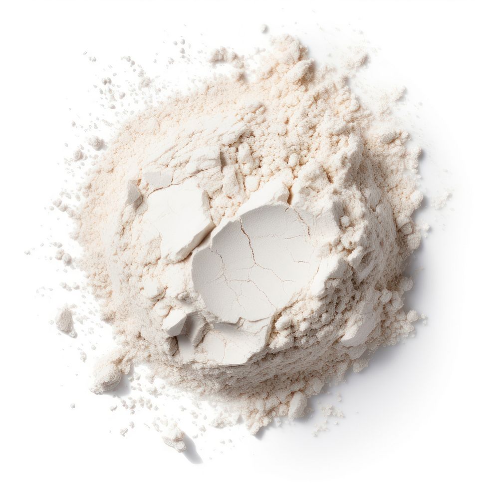 Cosmetic powder flour food.