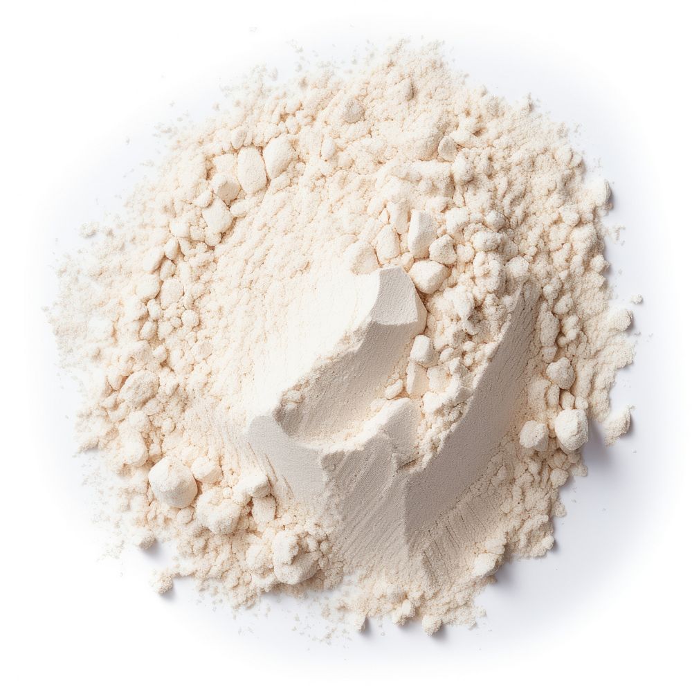 Cosmetic powder flour food.
