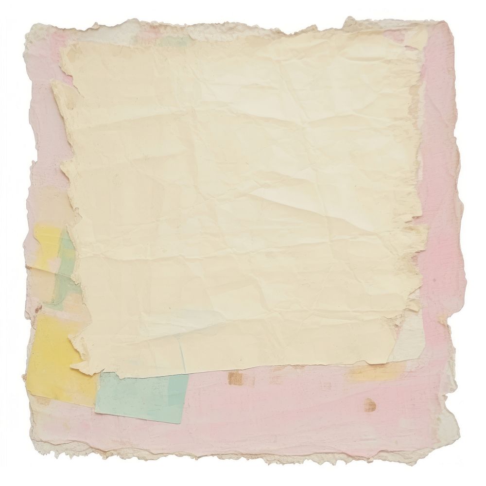 Pastel ripped paper diaper.
