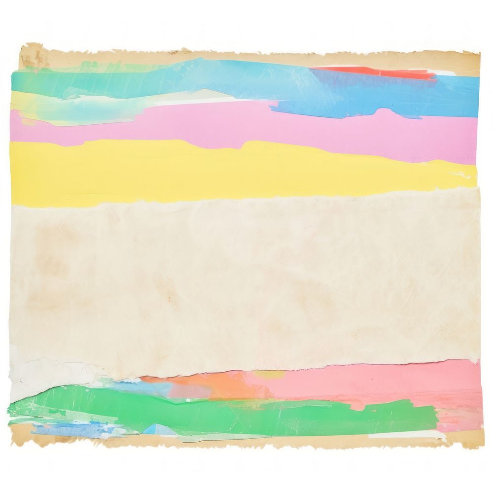 Rainbow ripped paper painting canvas diaper.