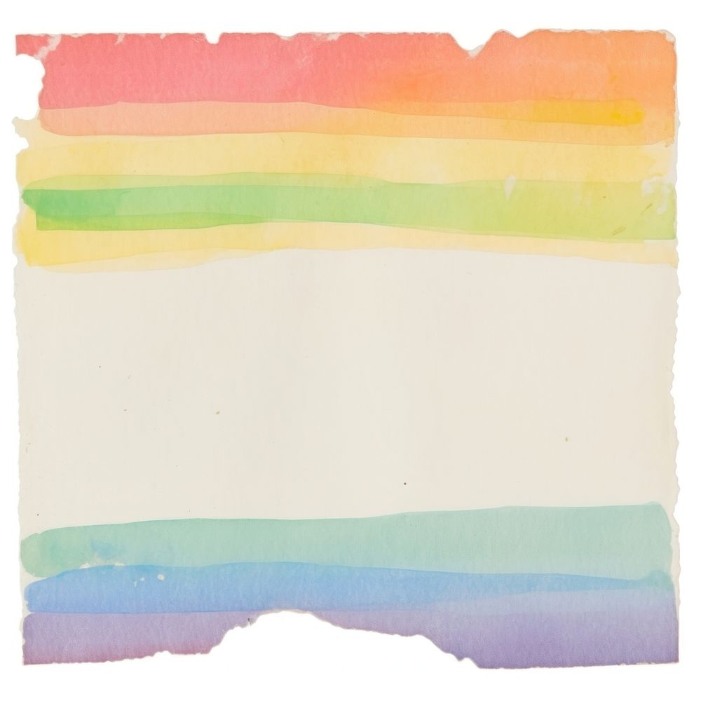 Rainbow ripped paper painting canvas art.