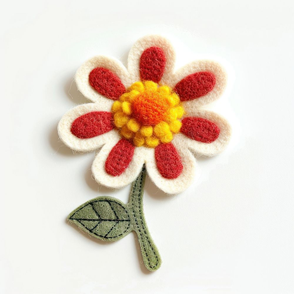 Felt stickers of a single flower accessories accessory jewelry.