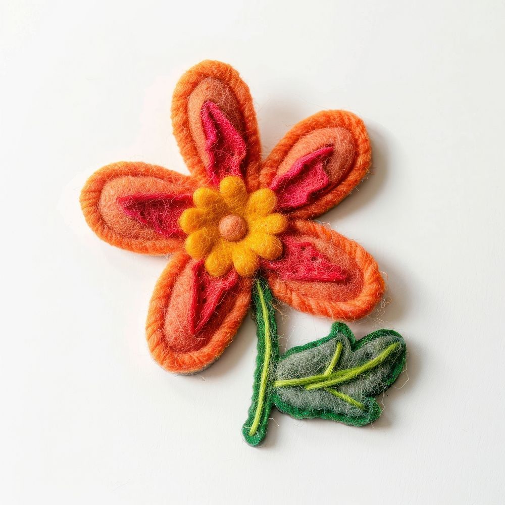 Felt stickers of a single flower accessories accessory clothing.