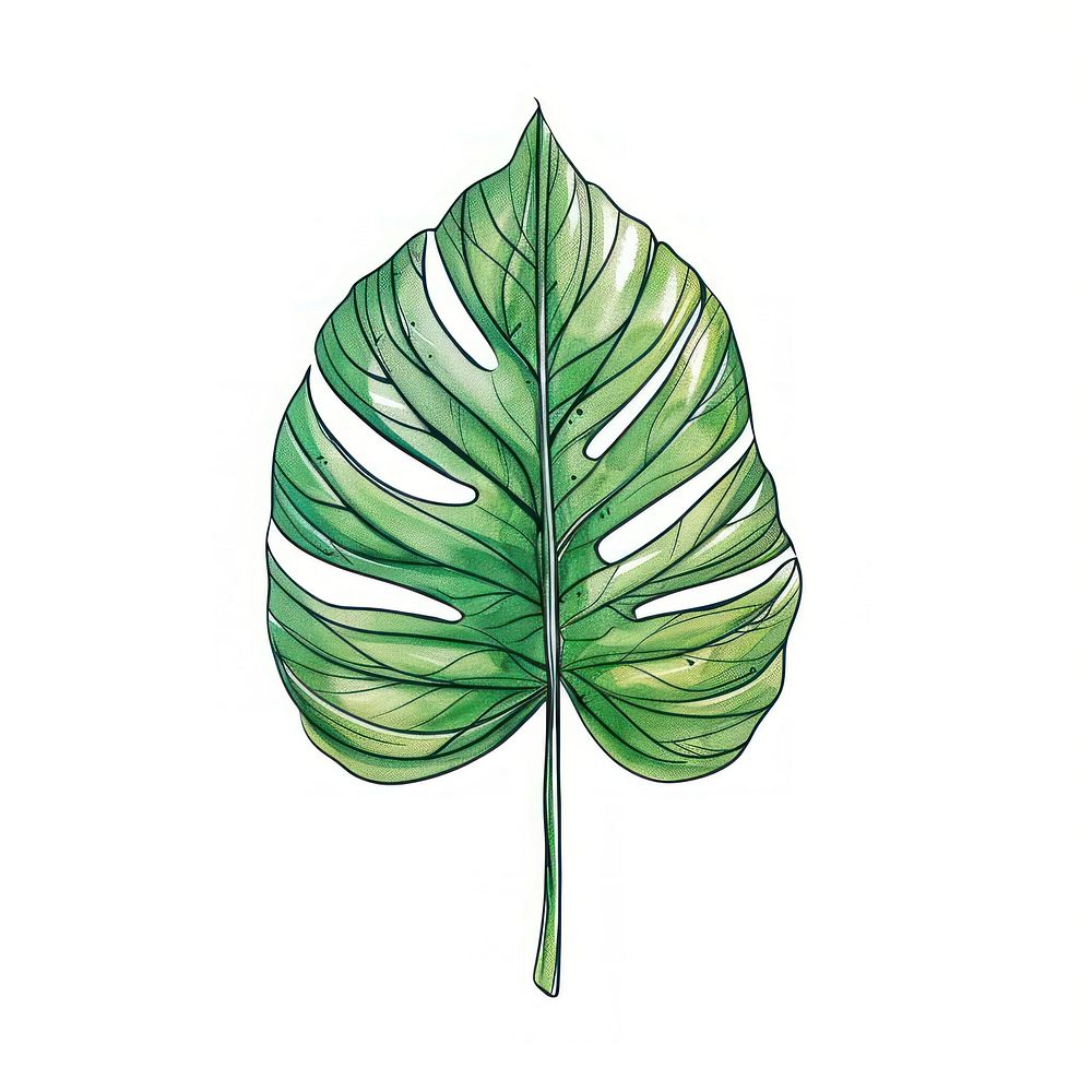 Plam leaf art plant.