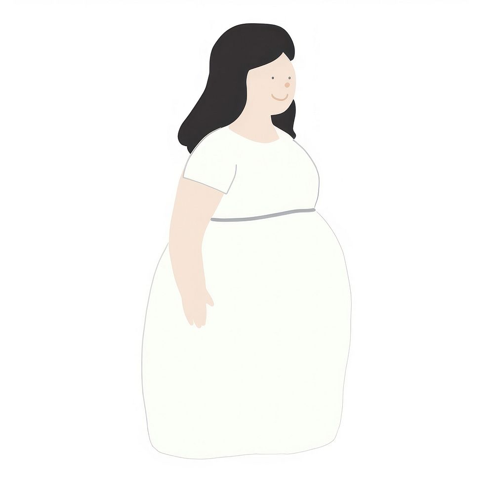 Pregnant illustrated clothing apparel.