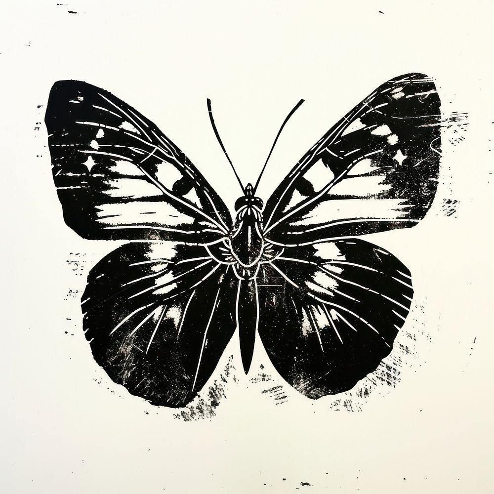 Butterfly invertebrate illustrated silhouette.