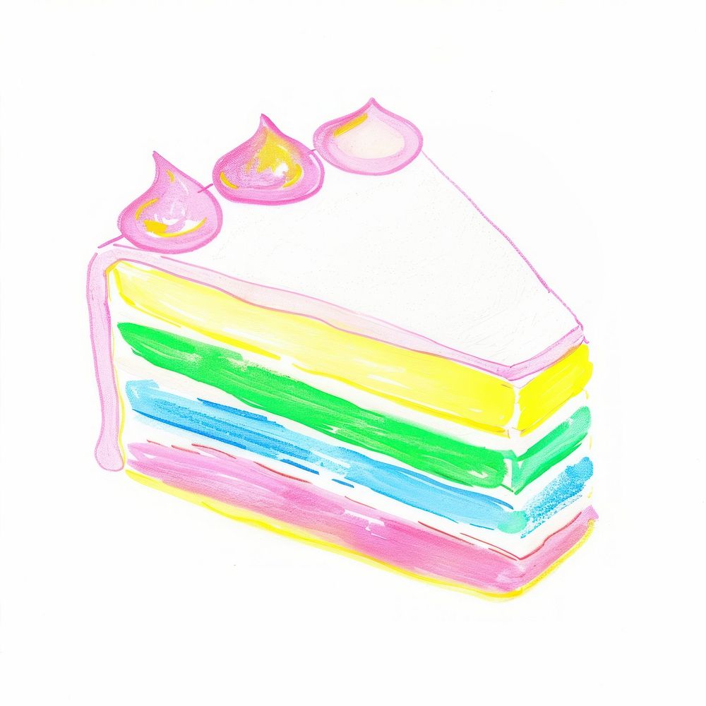 Rainbow cute cake confectionery toothbrush dessert.