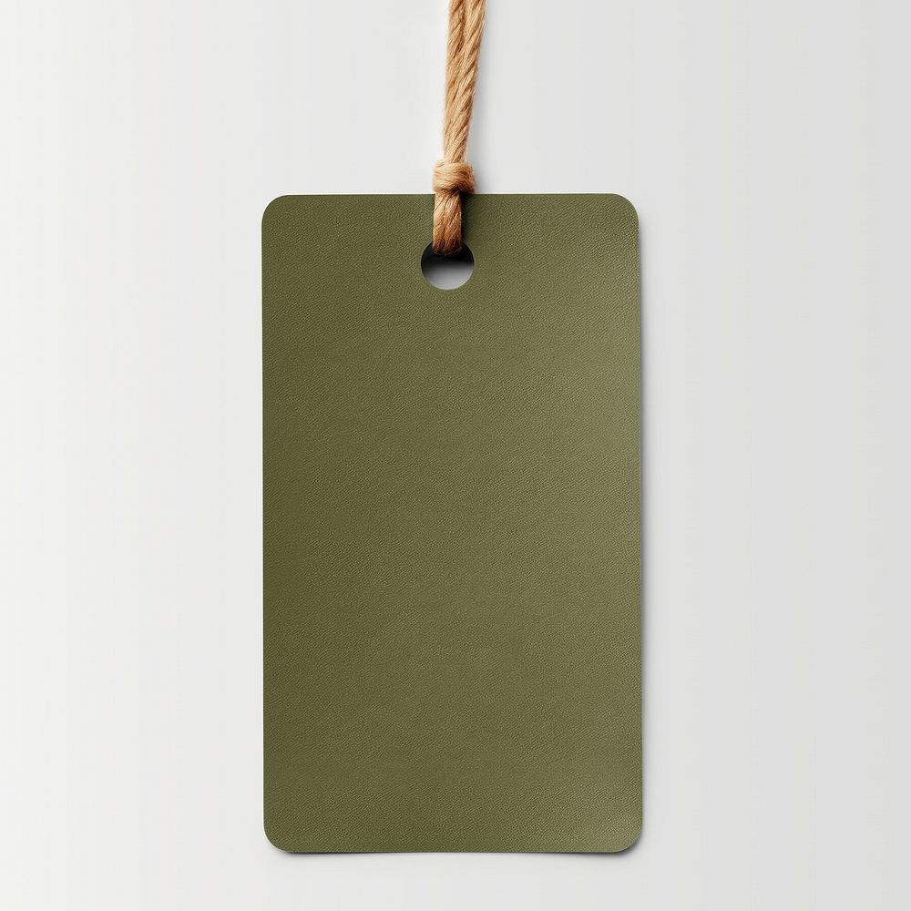 Blank olive green label tag