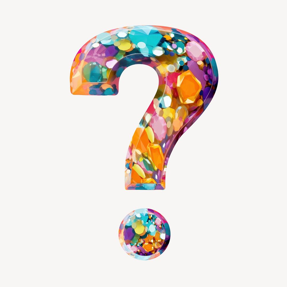 Glitter question mark symbol | Free Photo - rawpixel