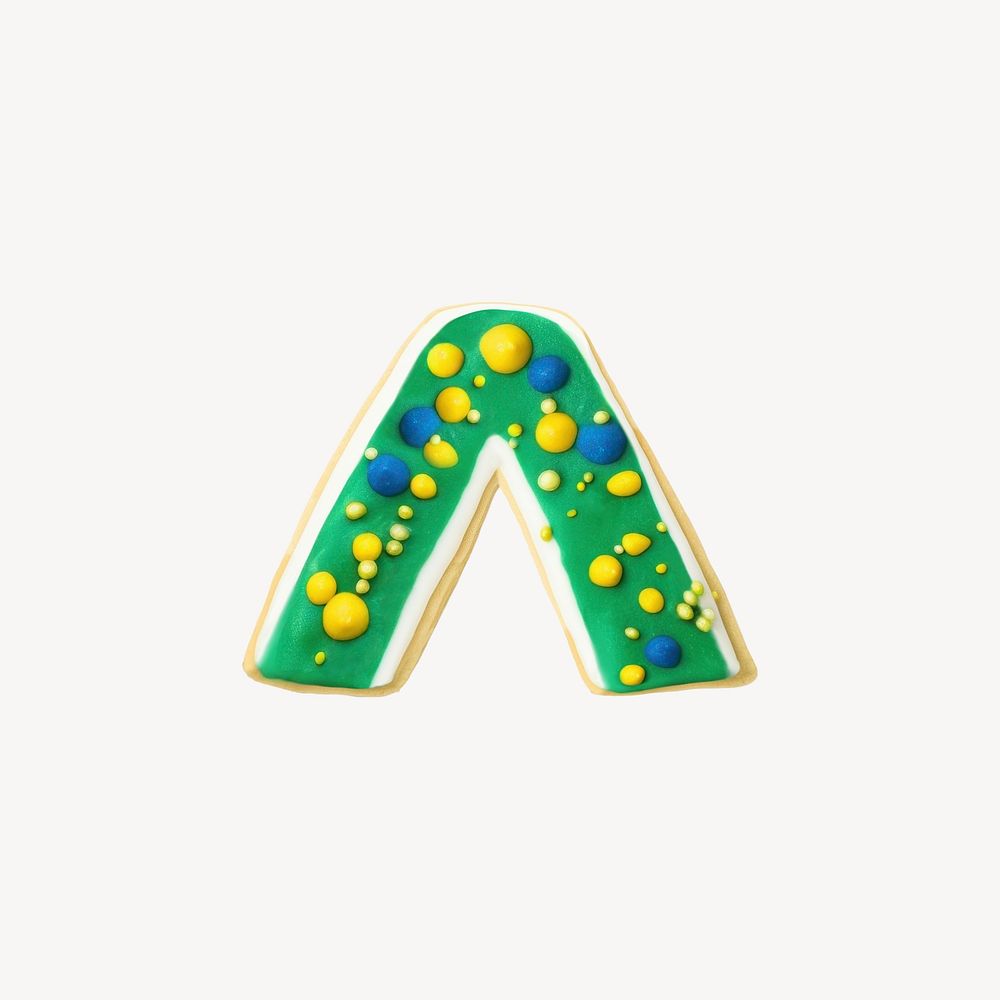 Circumflex sign cookie art alphabet