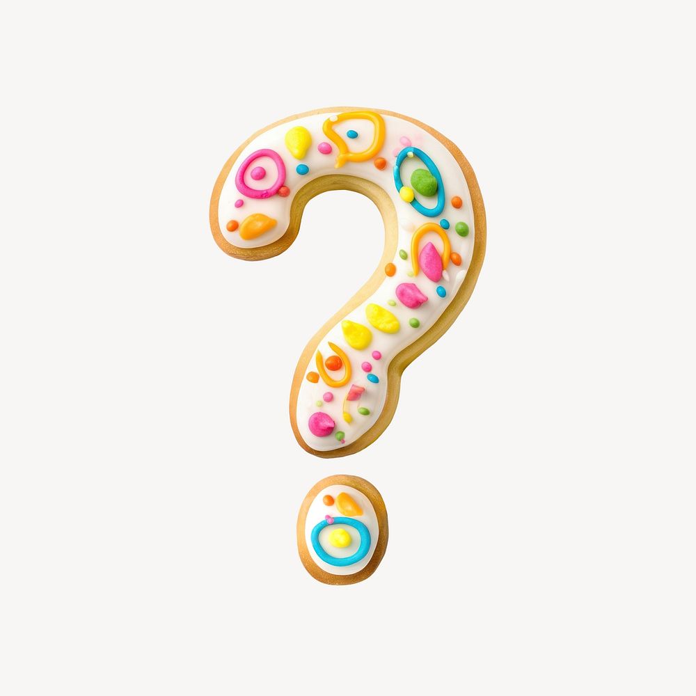 Question mark cookie art alphabet