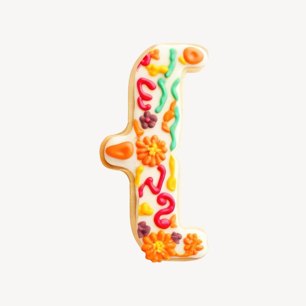 Curly brackets cookie art alphabet