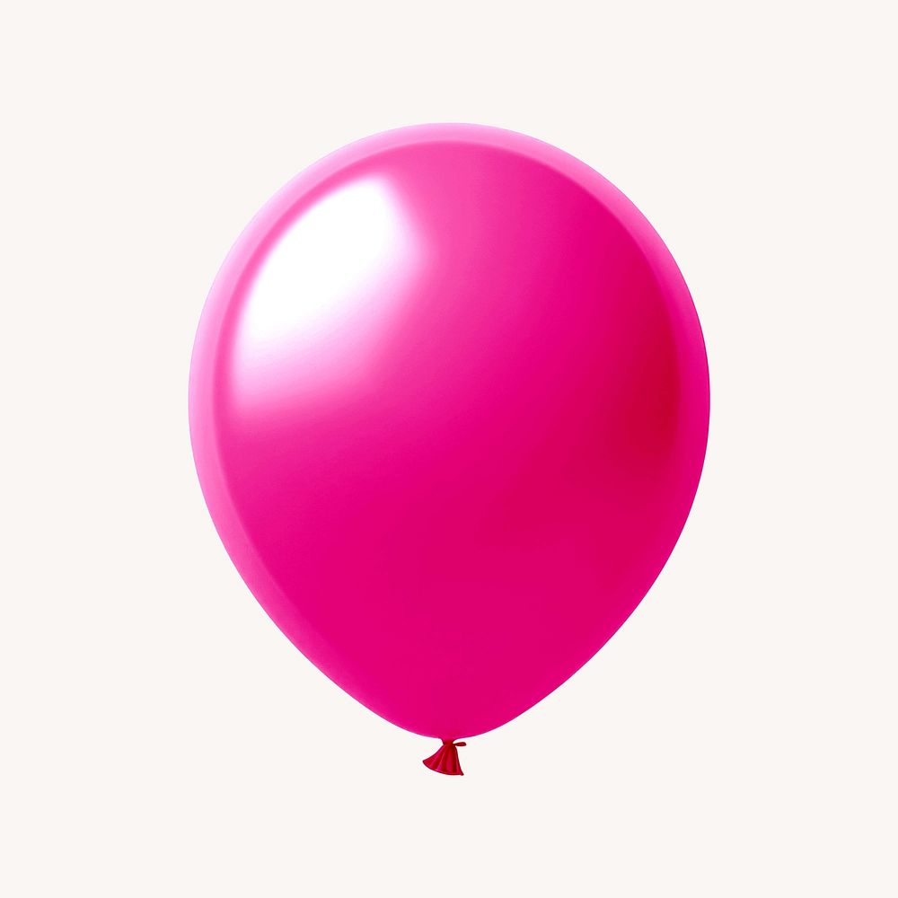 3D pink balloon illustration